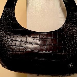 Savaltore Ferragamo Dark Brown Crocodile Leather hobo bag